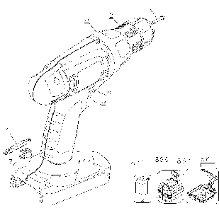 Page A Diagram and Parts List for PS1200K Type 4 Black and Decker Cordless Drill